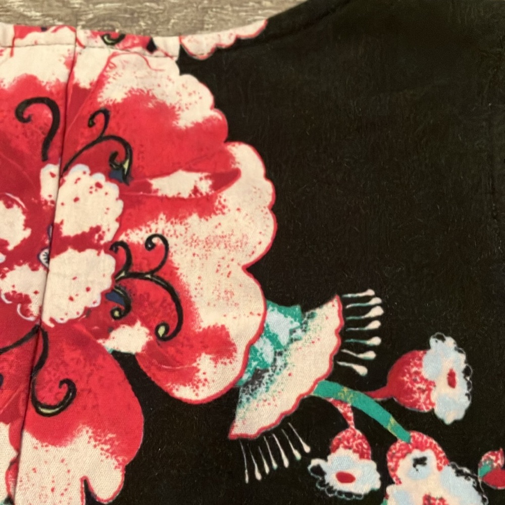 New York & Company Shift Dress Size S Black Pink Gree Floral Print - Picture 7 of 7